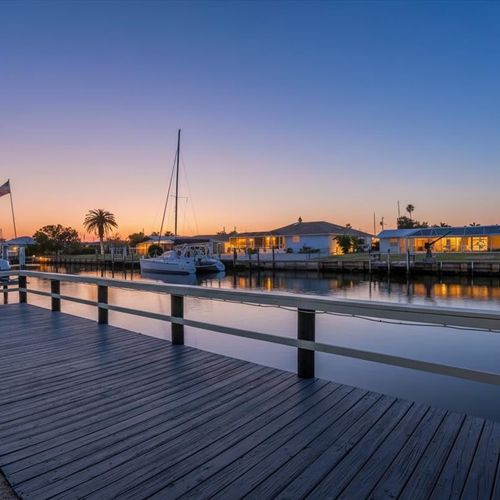 Relax each evening with serene canal views, colorful sunsets, and a clear night sky.
