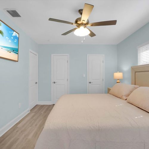 All bedrooms feature cozy beds and individual TVs, perfect for relaxing and enjoying private entertainment.