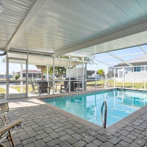 Cool off in the covered pool and relax in comfort, no matter how hot the day gets