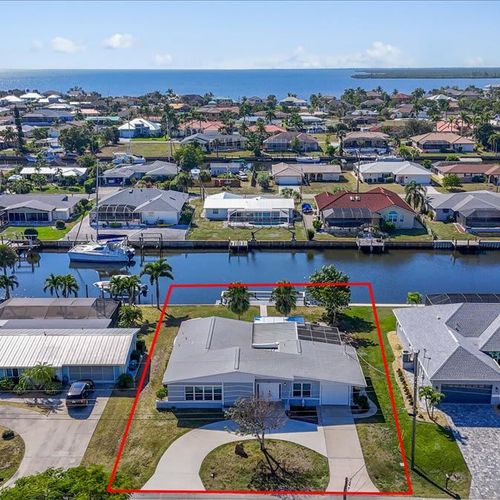 Aerial view of the property