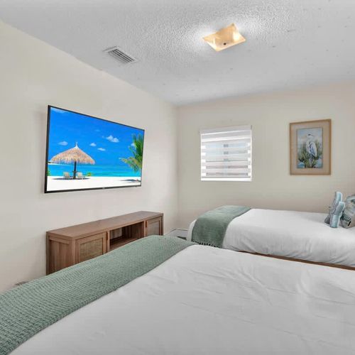 Enjoy the convenience of a private TV in every bedroom.