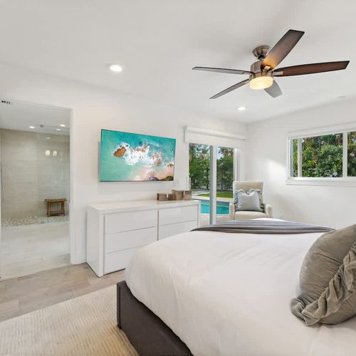 Bedroom 1 also has an easy access to the pool.