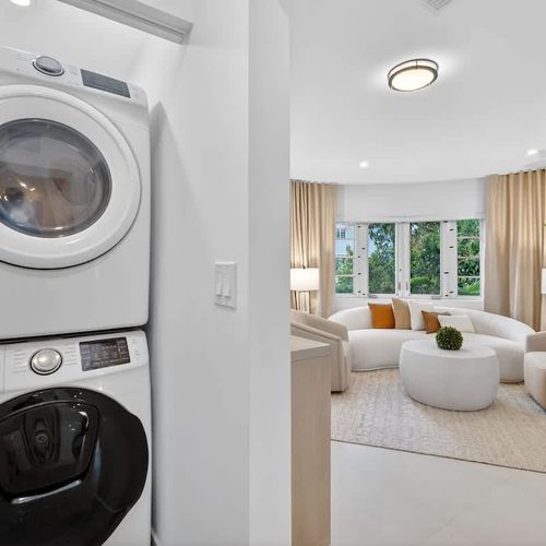 Convenient in-unit washer and dryer for your stay.