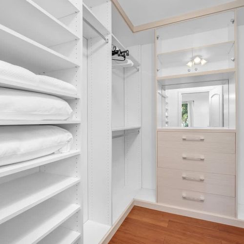Spacious closet to keep your belongings organized.