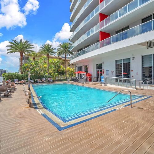 Relax by the first-floor pool with plenty of lounge seating and a welcoming outdoor setting, accessible to guests from 7 AM to 8 PM.