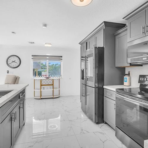 Well-appointed kitchen with full-size appliances, ample counter space, and everything you need for a home-cooked meal.