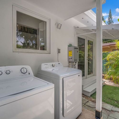The property has a washer and dryer for your convenience.