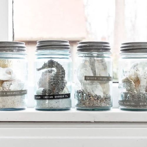 Field samples of sand, rocks, shells and beach debris from the beaches we have visited. From black sand beaches in Kauai to the white sand of the Gulf coast. 

"The artistic touches all around the house were awesome!" — Robert