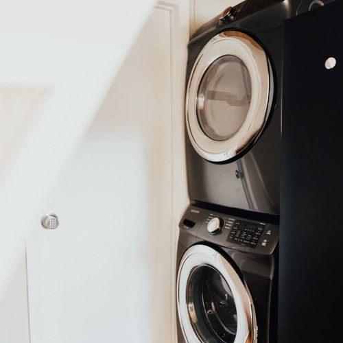 New washer and dryer available for guest use