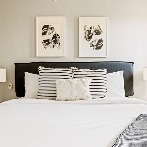 Bedroom 1 has a king bed