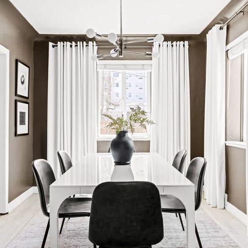 Dining table seats 6