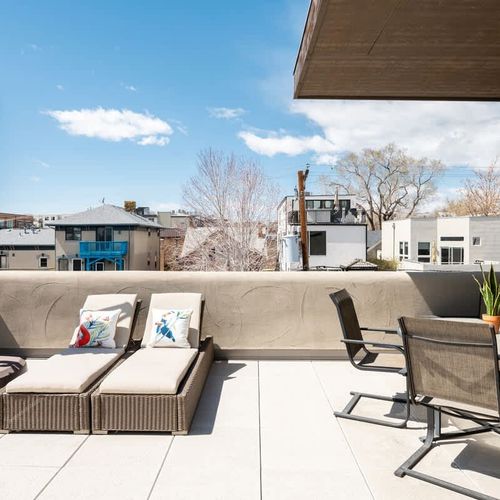 Rooftop deck seating