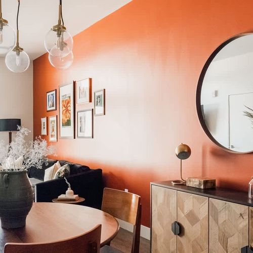 Dining area and living area