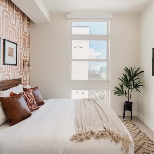 Primary bedroom with king bed