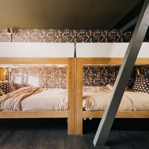 Two bunk beds in the second bedroom