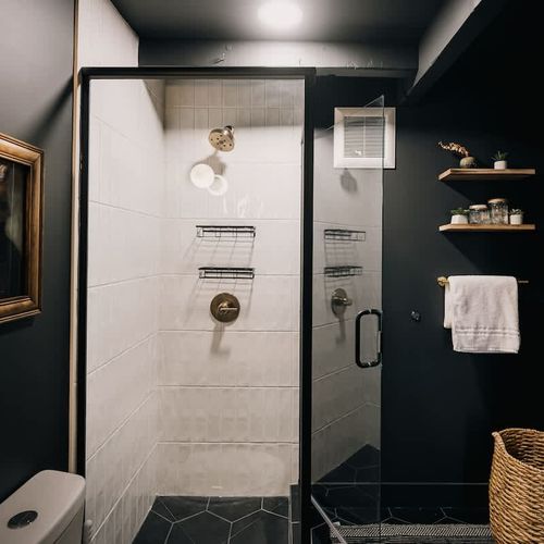 The main floor has one full bathroom