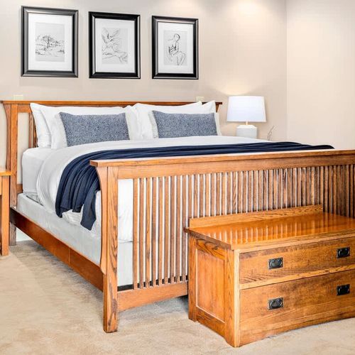 Primary bedroom with king bed