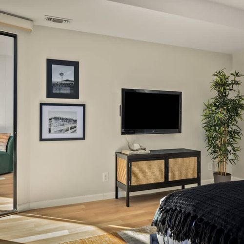 TV in primary bedroom