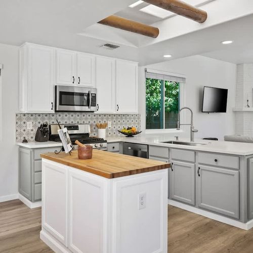 Kitchen and living area