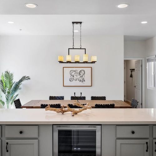 Kitchen counter and dining table