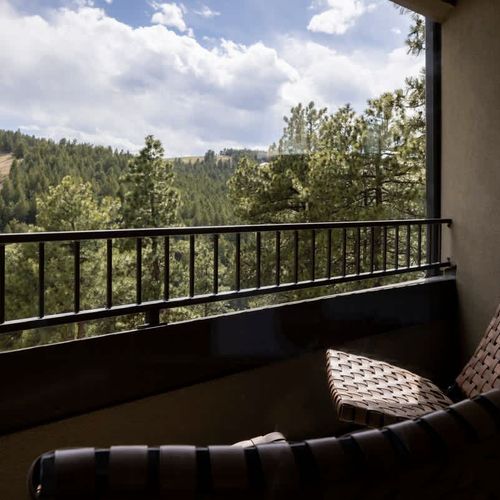 Private balcony off of the primary bedroom