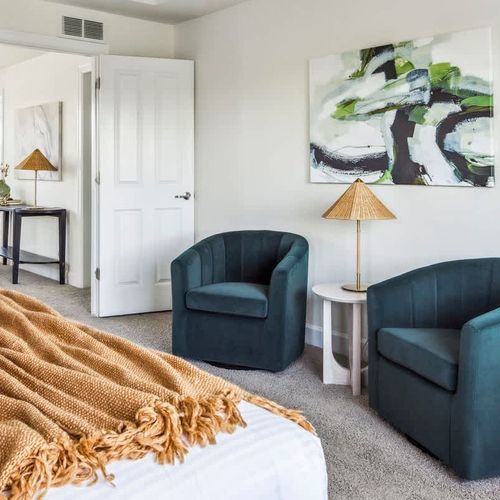 Seating in the primary bedroom