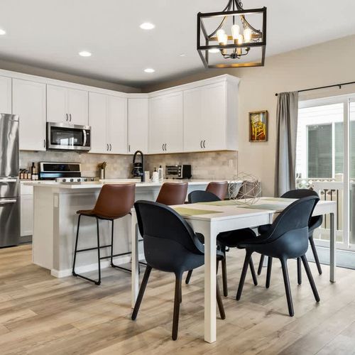 Dining area and kitchen