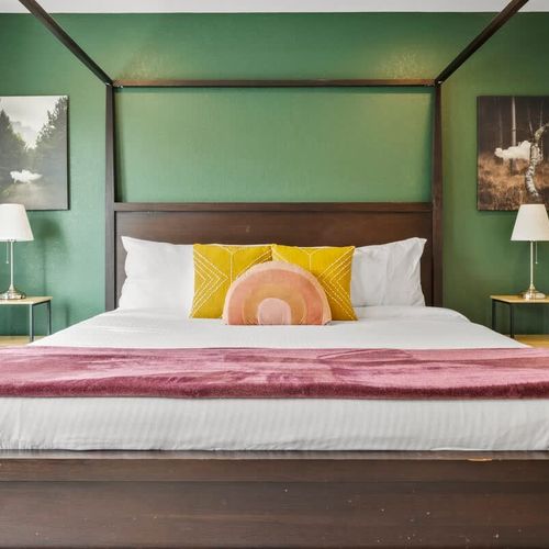 King bed in the primary bedroom