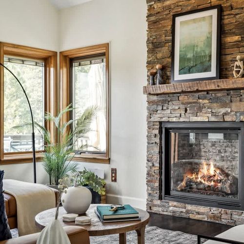 Main-level living area with a view