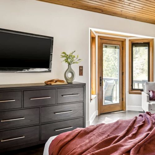 Primary bedroom with private balcony