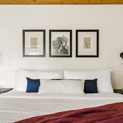 King bed in the primary bedroom