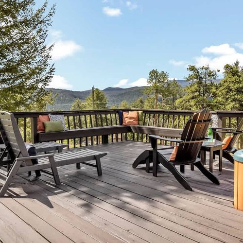 Private balcony with a hot tub