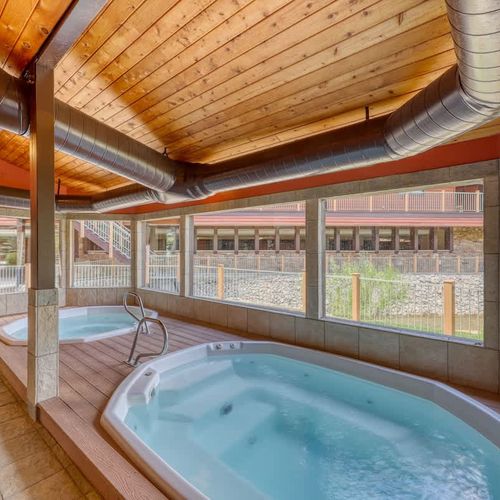2 shared indoor hot tubs
