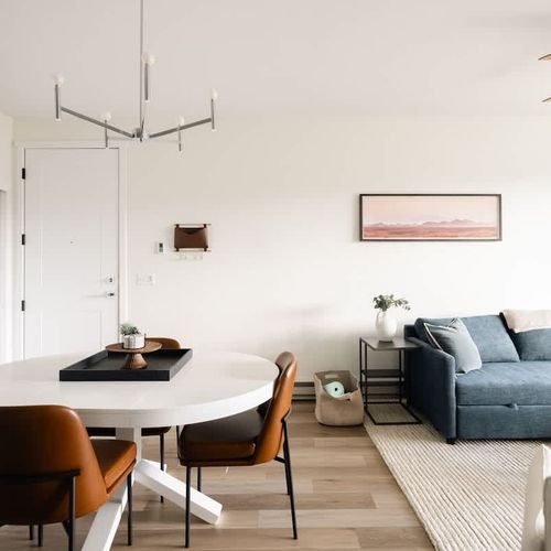 Dining and living areas