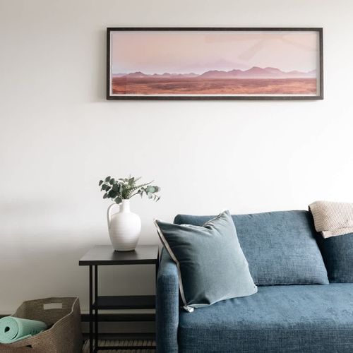 Full-size sleeper sofa in the living area