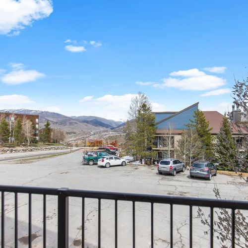 Balcony overlooking Silverthorne with a view of the Contential Divide