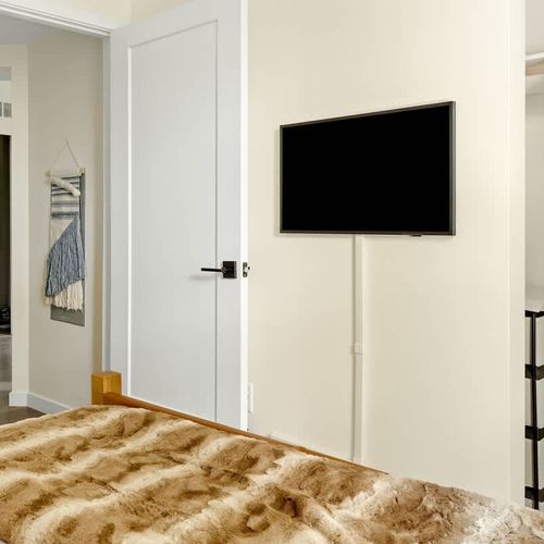 Bedroom 2 has a Frame TV