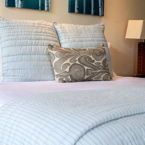 King bed in the primary bedroom