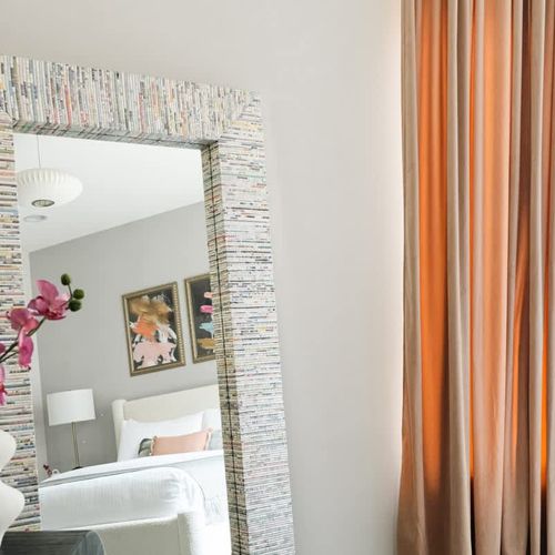 Full-length mirror in primary bedroom