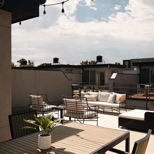 Large rooftop patio