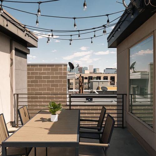 Dining area on rooftop
