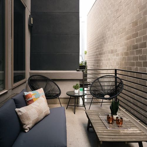 Balcony off of the living room