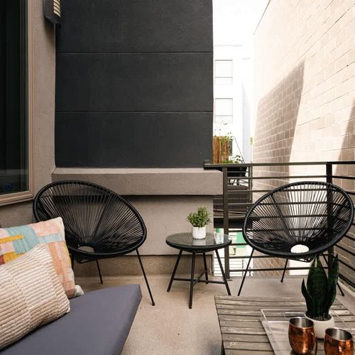 Extra seating on the balcony