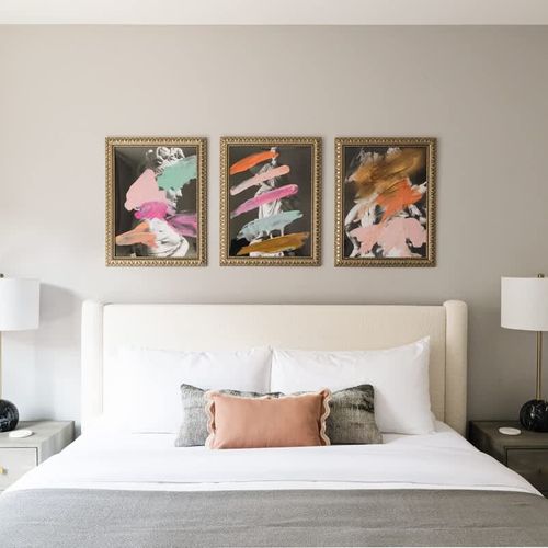 Primary bedroom with king bed