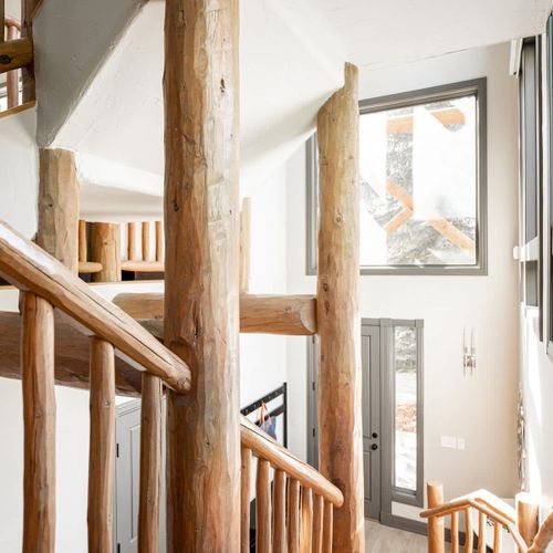 View from entryway stairs