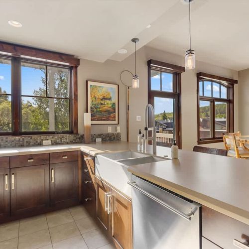 Kitchen opens up to the rest of the living area