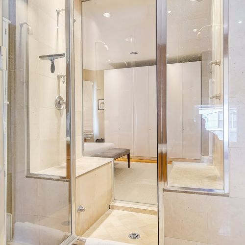 Master Ensuite Bathroom with Glass Walk-in Steam Shower