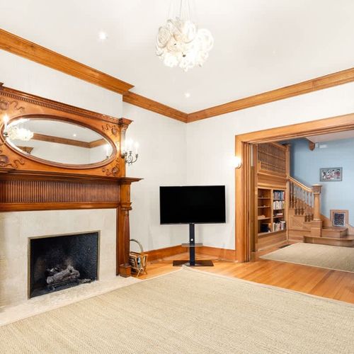 The Living Room has a Flat-Screen TV