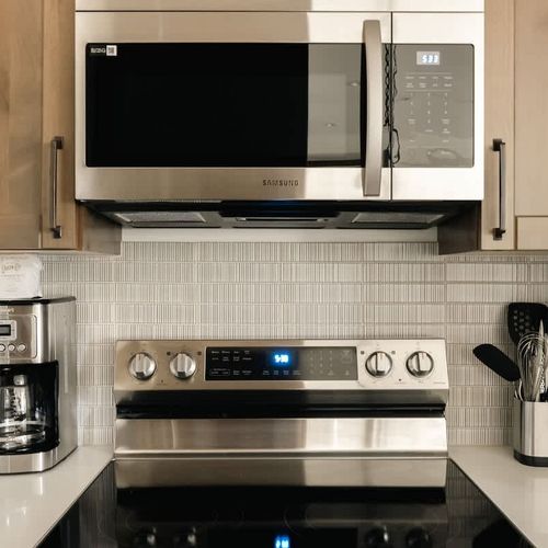 All stainless steel appliances