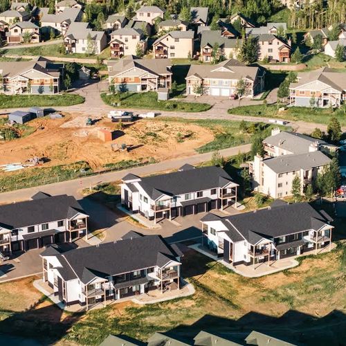 Aerial of neighborhood and Fraser Valley areas